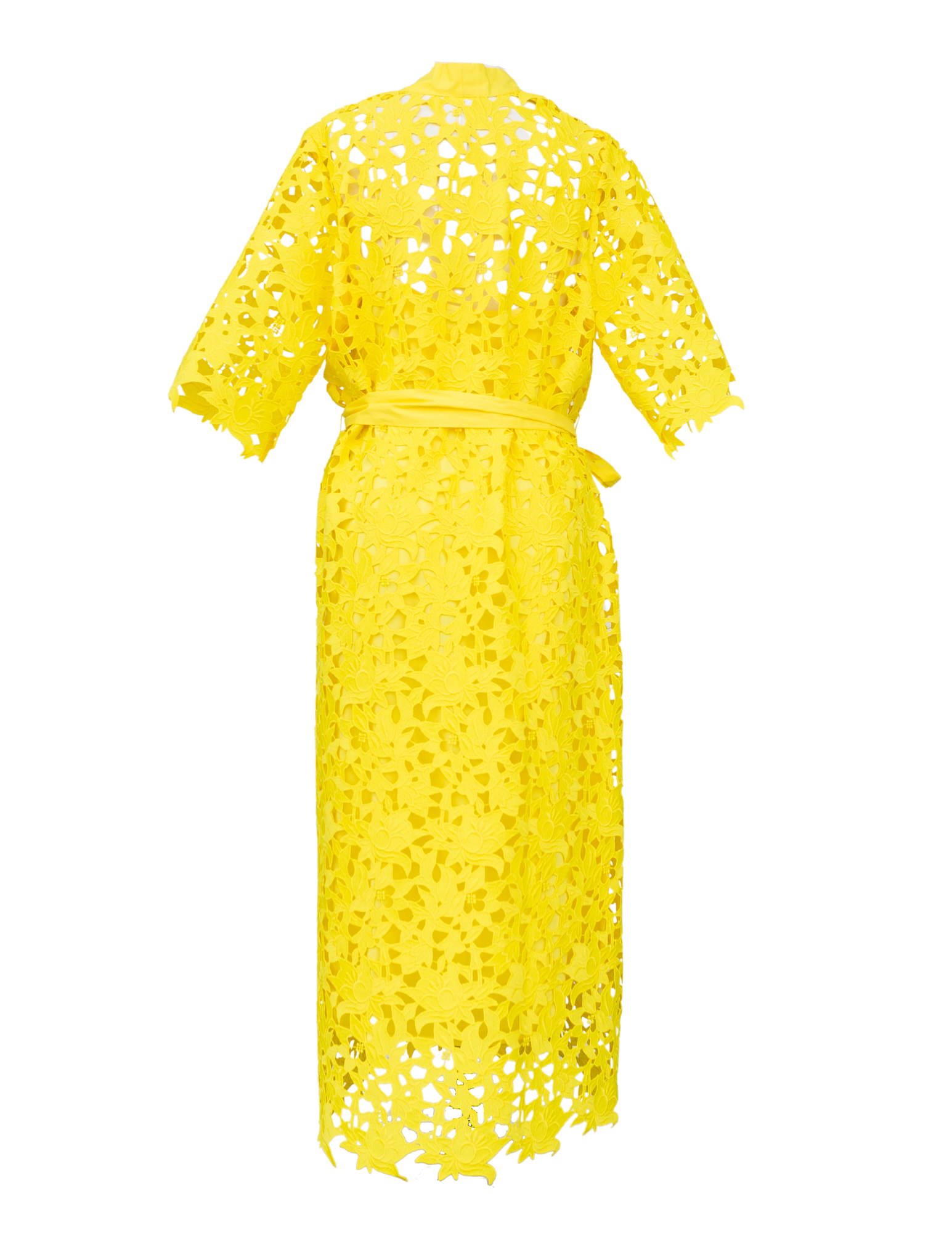 Guipot Long Dress V-Neck - Yellow