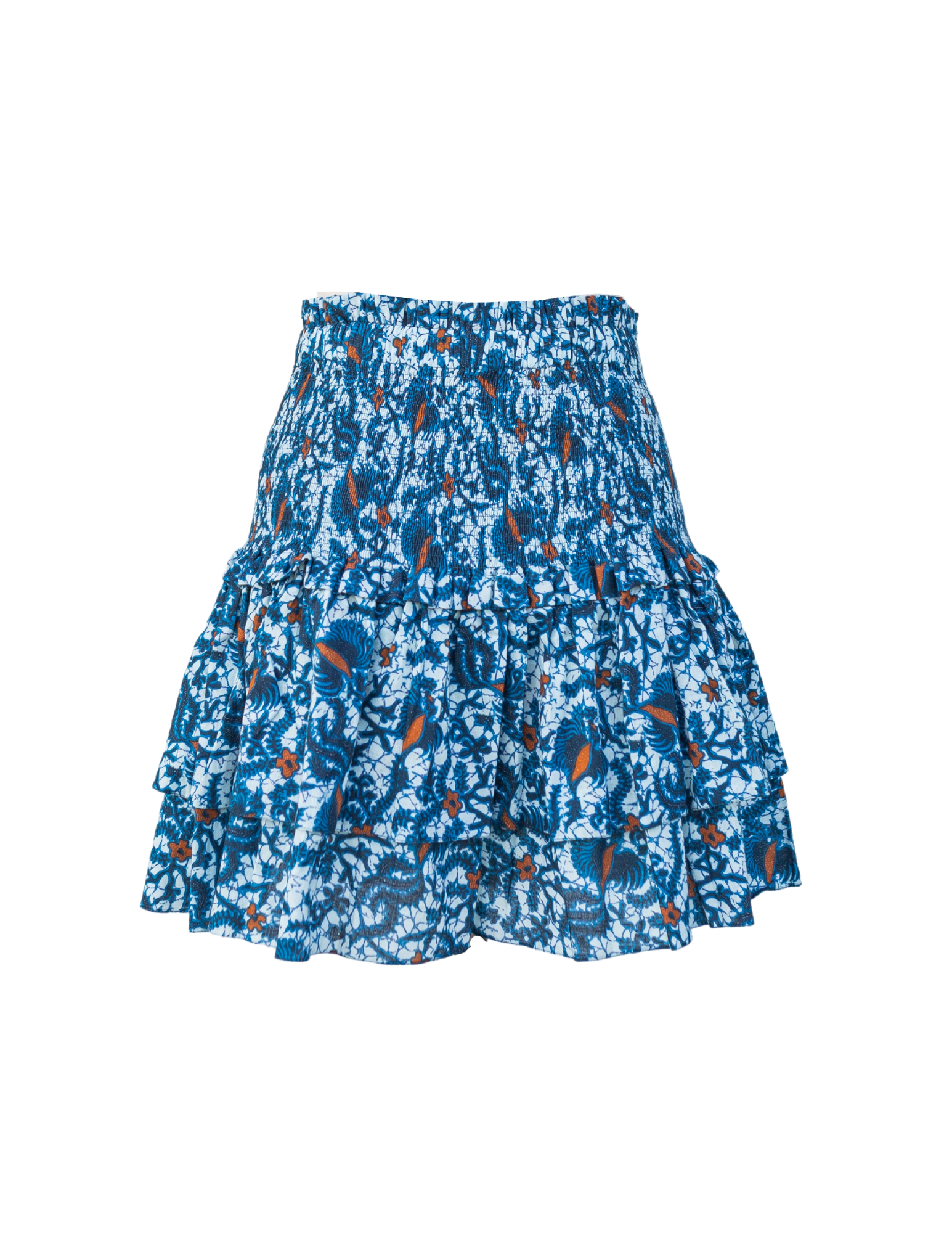 Ibiza Smocked Skirt - Blue