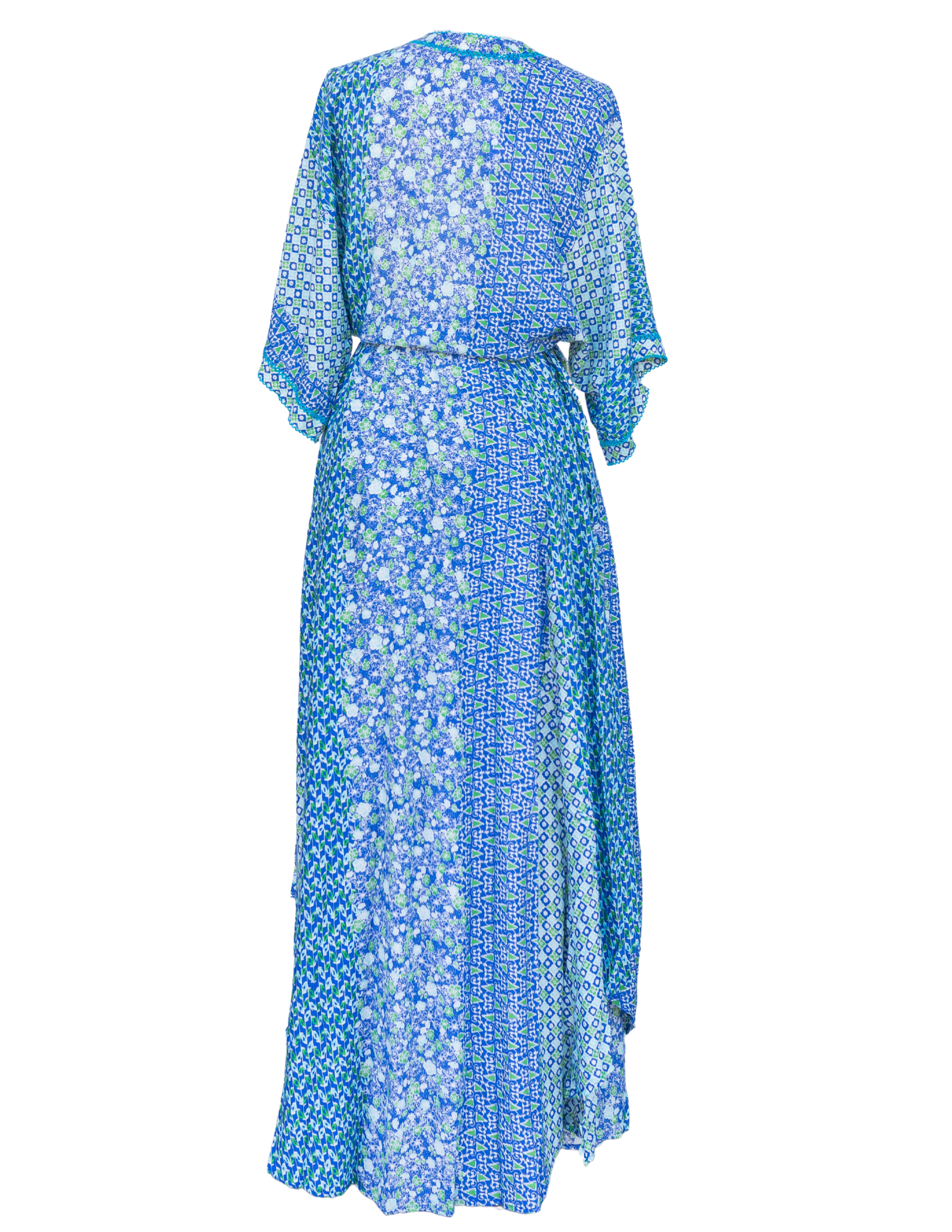 Long Dress Adha V - Blue Batik Stripe